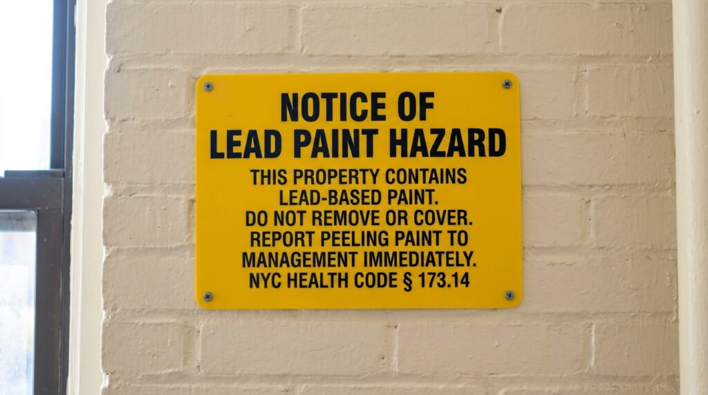 lead paint hazard notice on nyc sign company