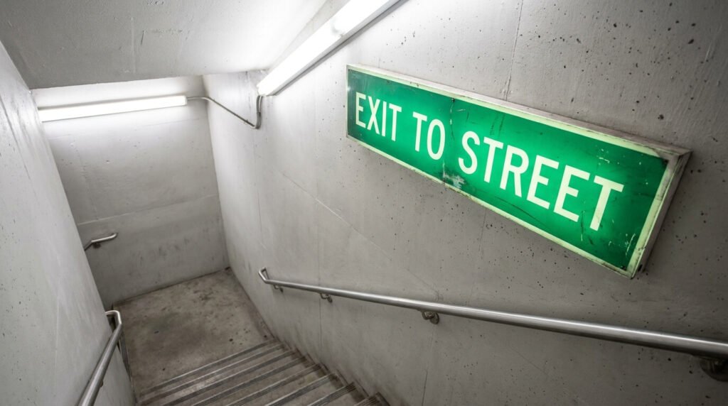 nyc exit to street custom sign nyc sign company