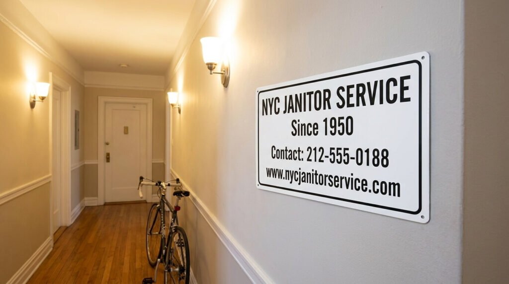 nyc janitor service custom sign nyc sign company