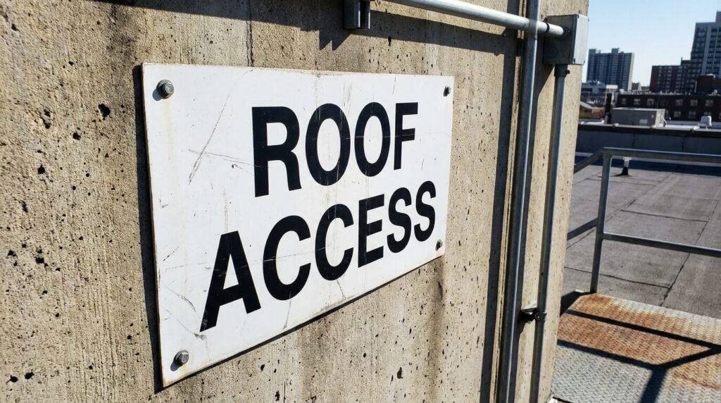 nyc roof access custom sign nyc sign company
