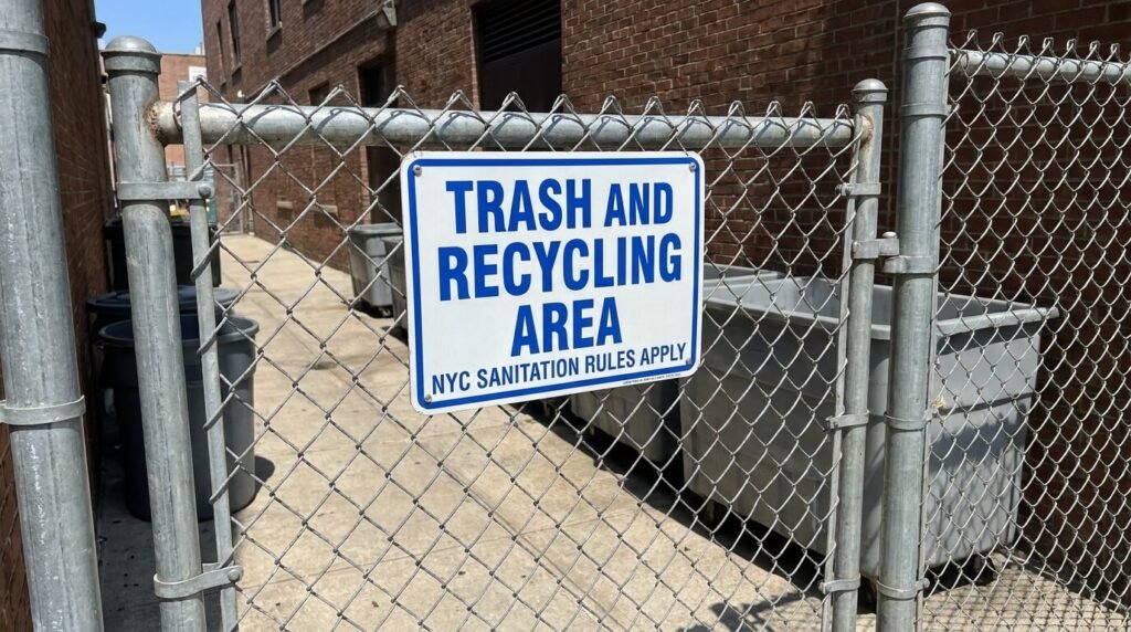 nyc trash and recycling custom sign nyc sign company