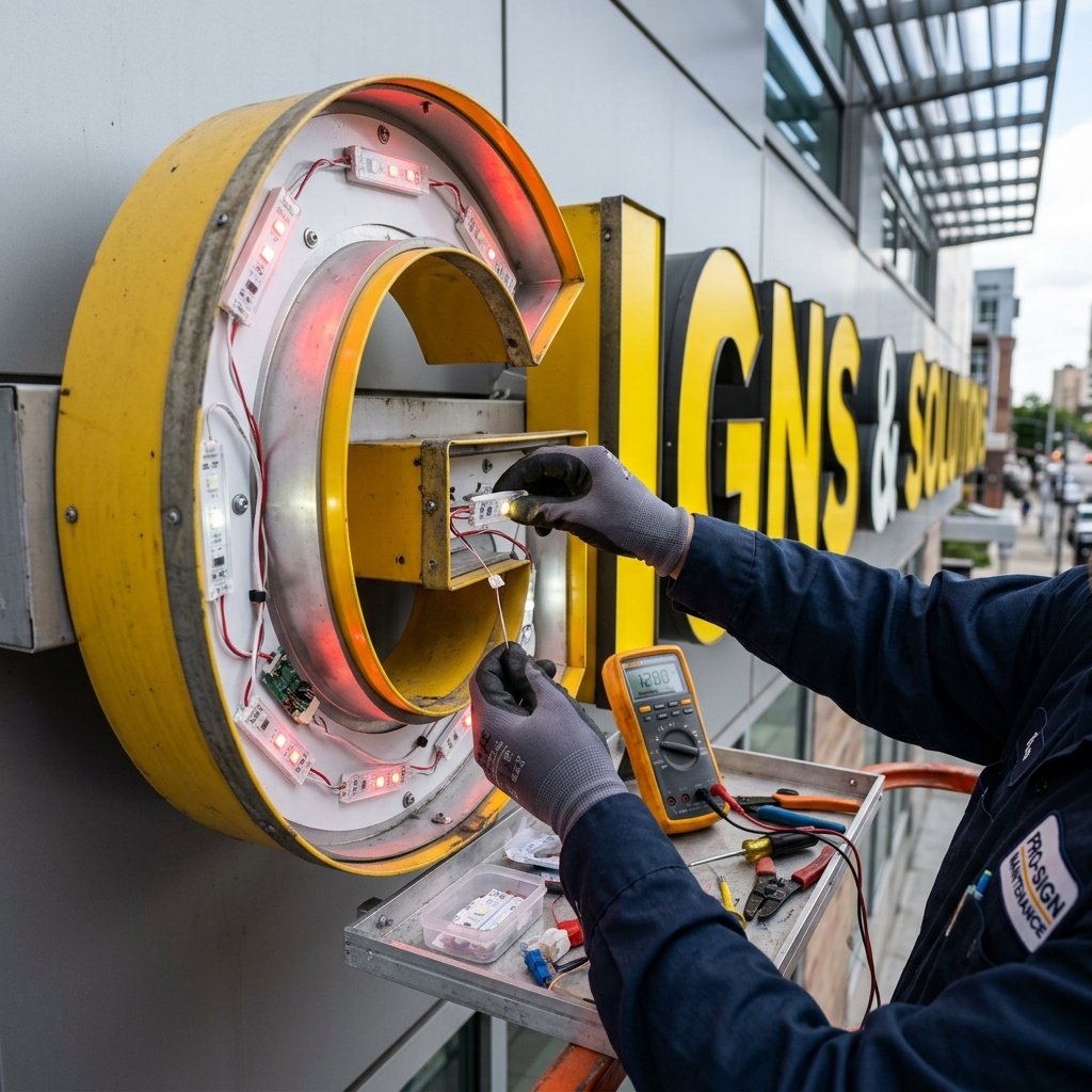 Sign maintenance and repair service NYC