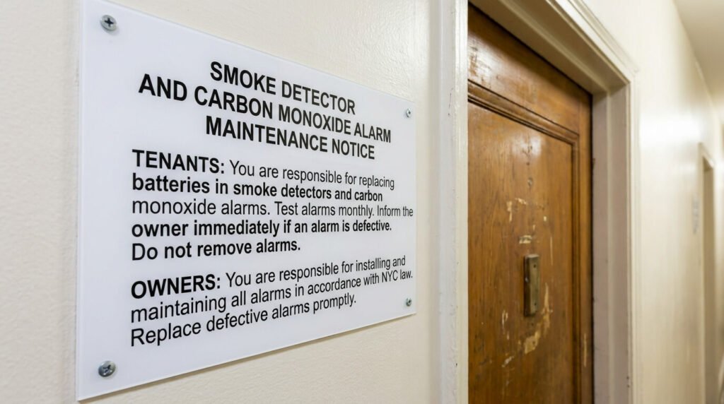 smoke detector carbon monoxide a nyc sign company