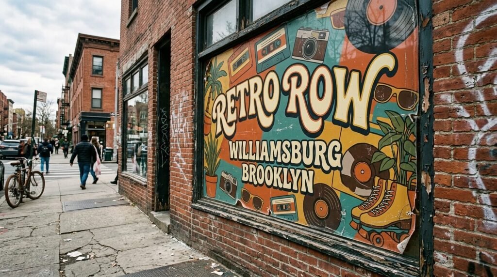 vintage storefront window wrap signage retro row nyc sign company