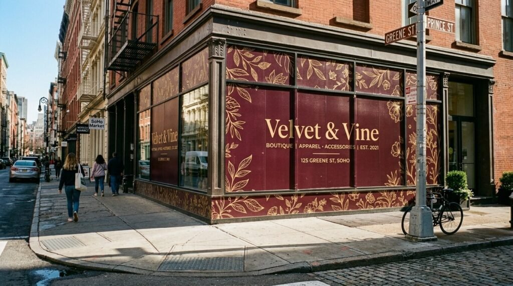 vinyl wrap on boutique soho nyc sign company