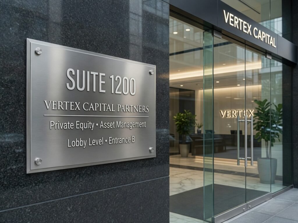 Stainless steel entrance metal signs