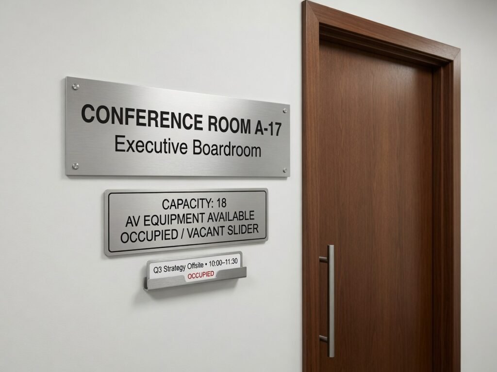 Aluminum office nameplate signs