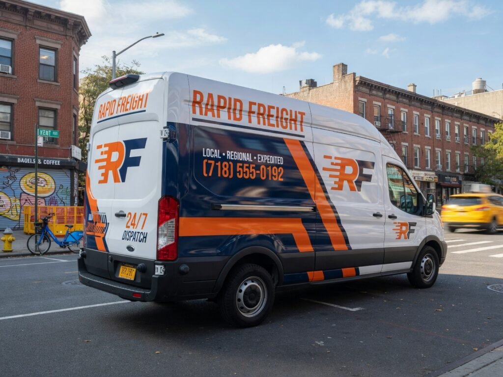 Commercial fleet van wraps NYC