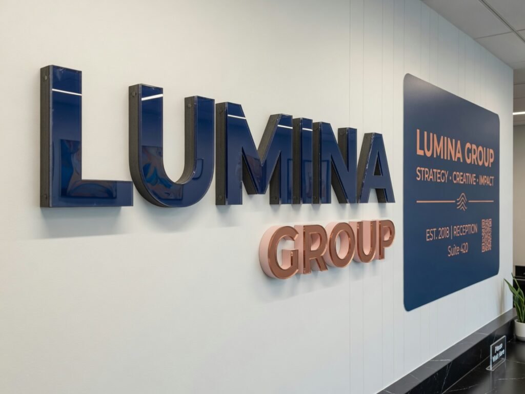 Dimensional letters and vinyl graphics