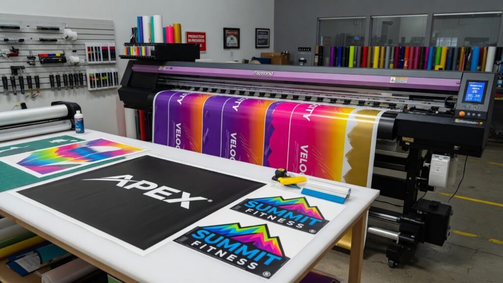 Adhesive vinyl printing NYC production