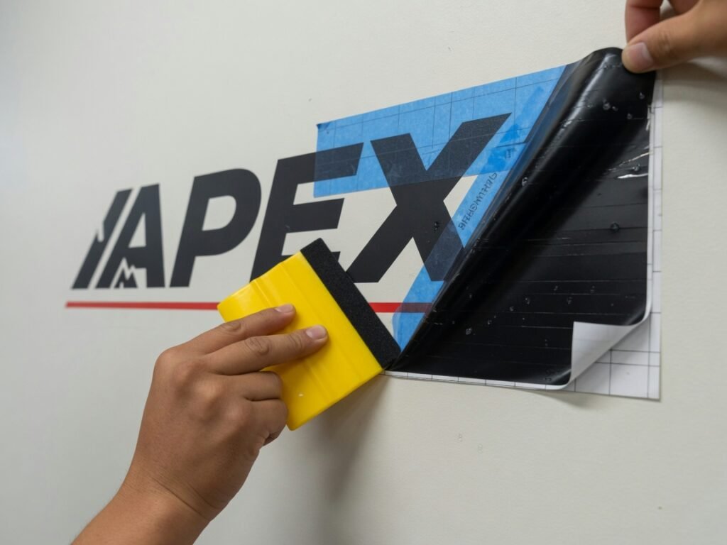 Vinyl wall decal installation application
