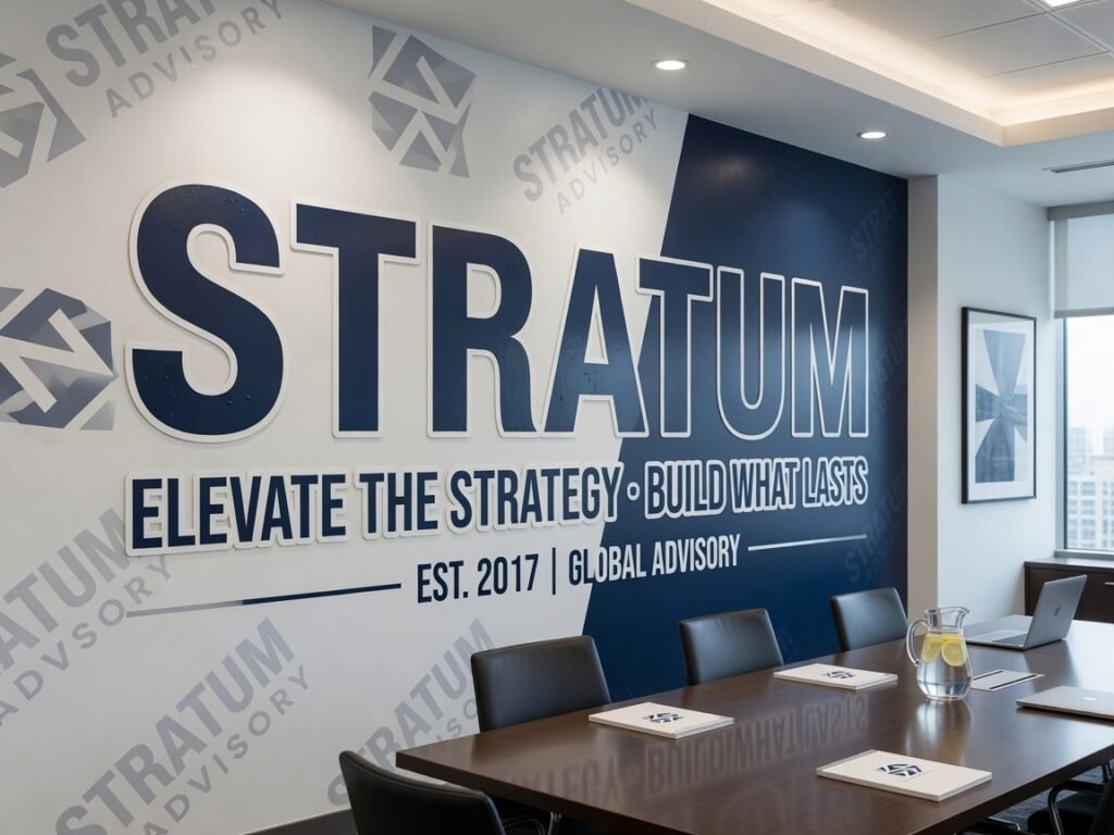 Corporate wall lettering conference room