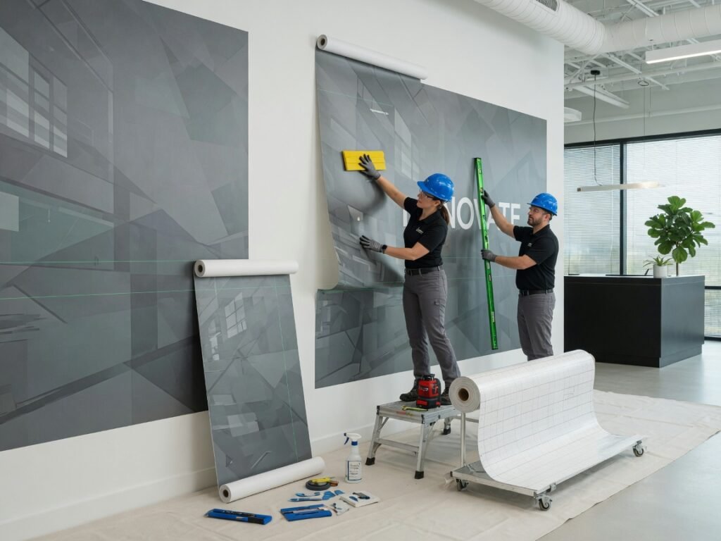 Wall graphic installation NYC